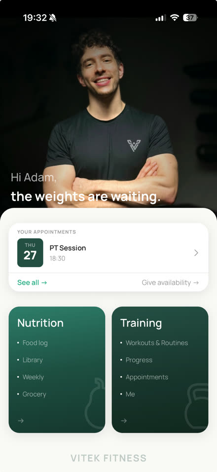 Dein Start in der Vitek Fitness App